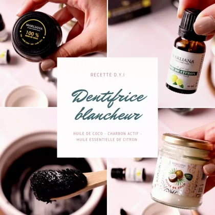 Dentifrice blancheur au charbon actif et à l’huile de coco
